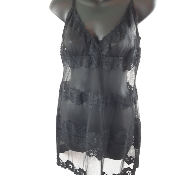 XL BlushBlack Lace Midi Dress Slip - Picture 4 of 14